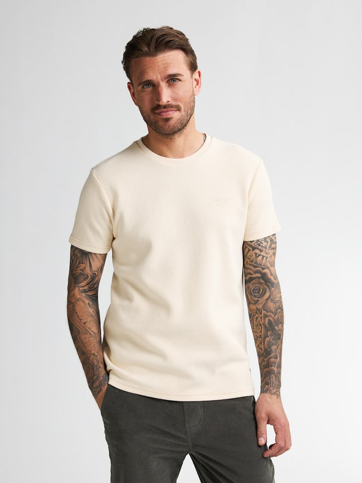Men T-shirt Ss - Ecru