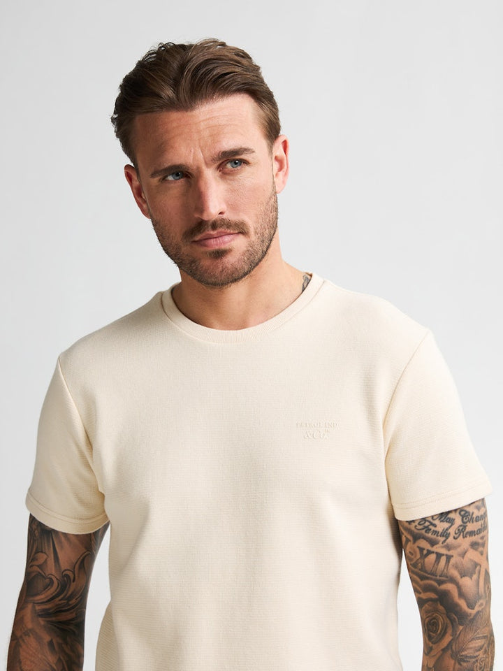 Men T-shirt Ss - Ecru