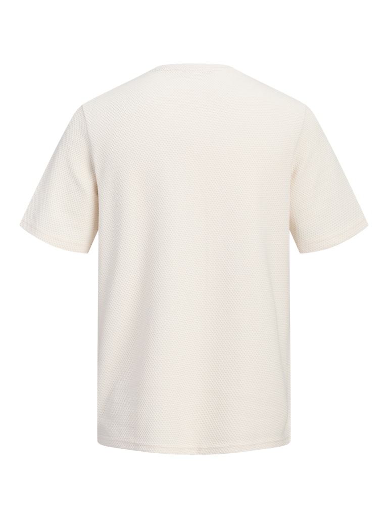Jprblafranco Ss Tee Crew Neck Smu - Ecru