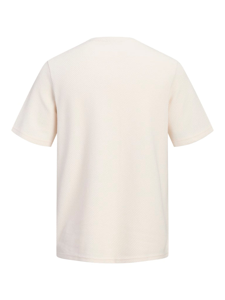 Jprblafranco Ss Tee Crew Neck Smu - Ecru