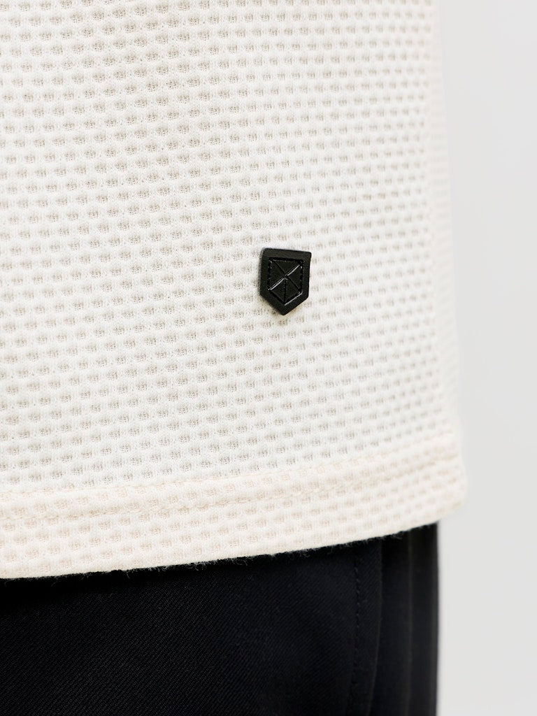 Jprblafranco Ss Tee Crew Neck Smu - Ecru