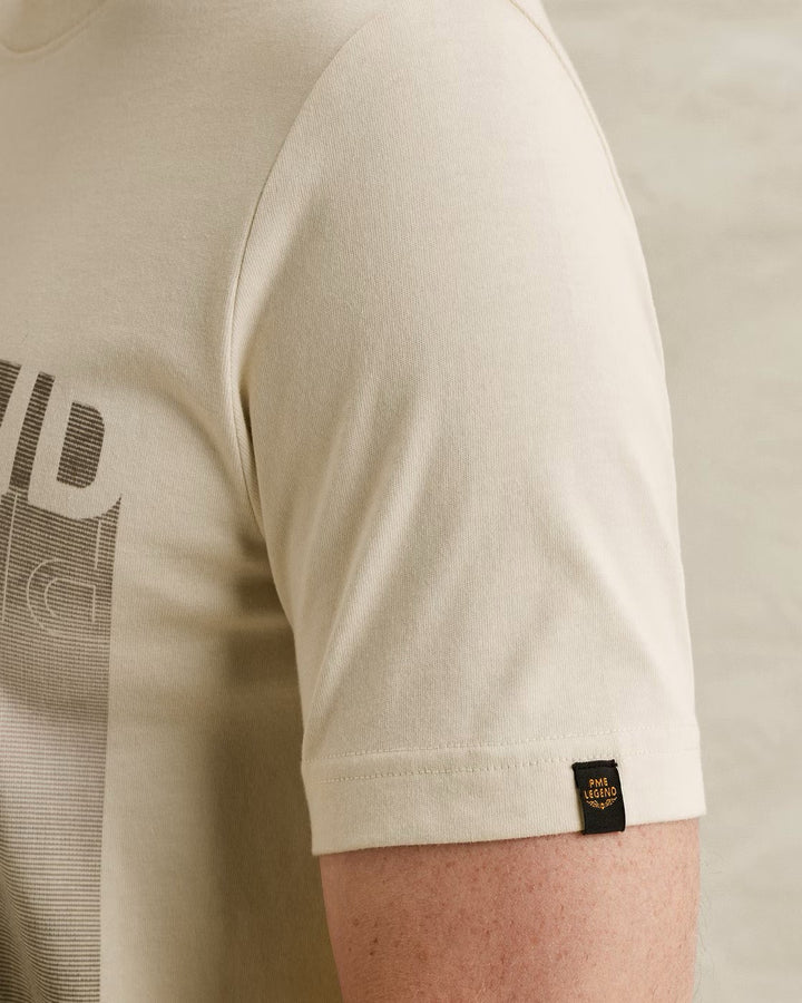 Short Sleeve R-neck Heavy Jersey F - Ecru