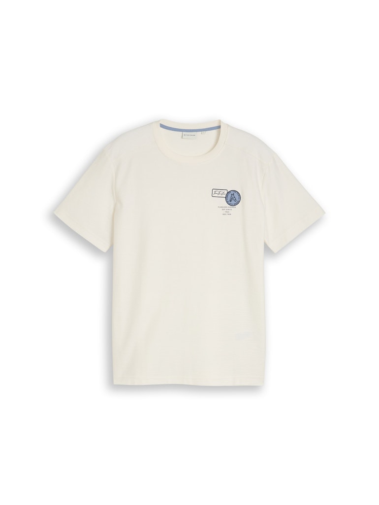 Tom Tailor - Korte mouw T-shirts - 5339.03.0032 - Ecru