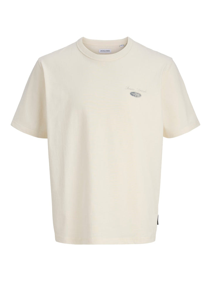 Jjedover Graphic Tee Ss Crew Neck - Ecru