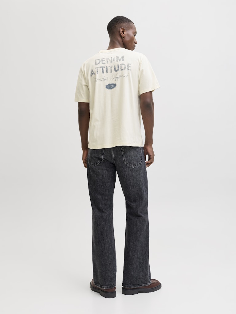 Jjedover Graphic Tee Ss Crew Neck - Ecru