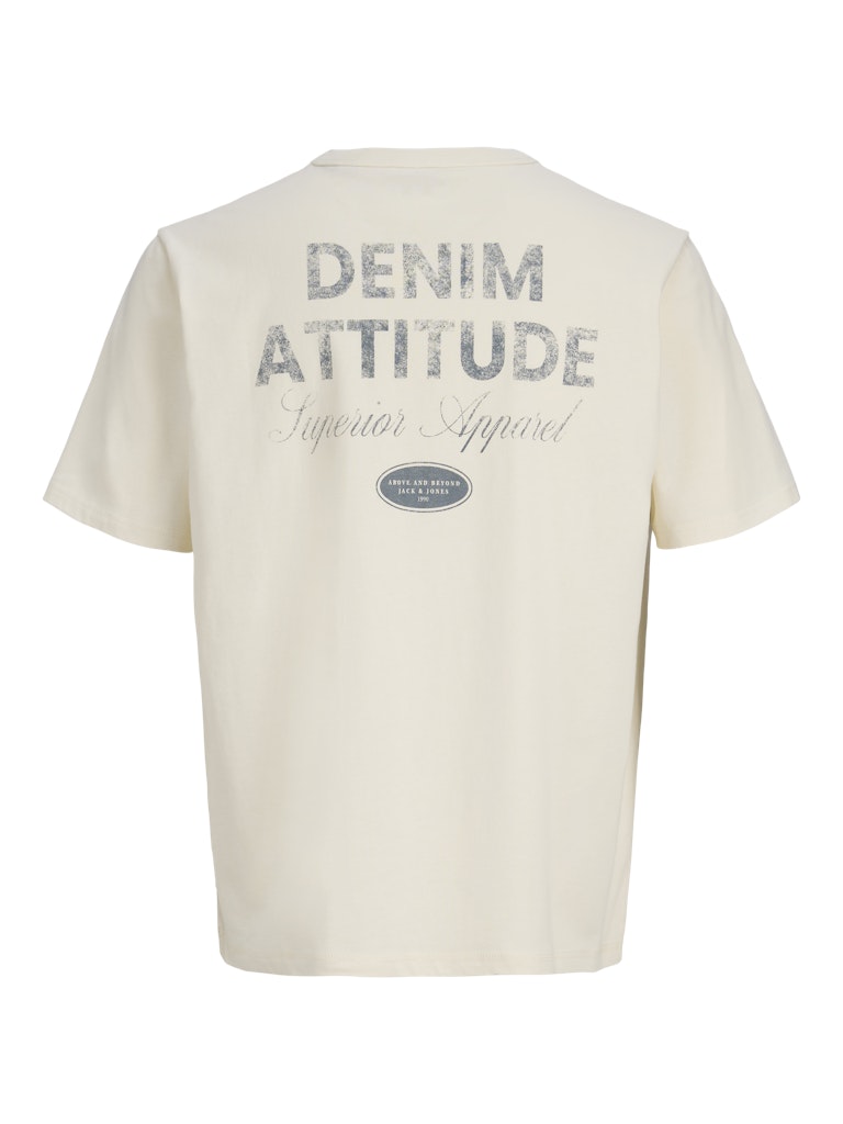 Jjedover Graphic Tee Ss Crew Neck - Ecru