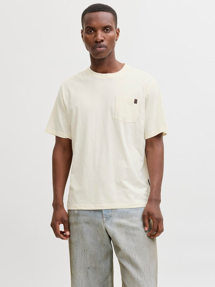 Jjedover Slub Tee Ss Noos - Ecru