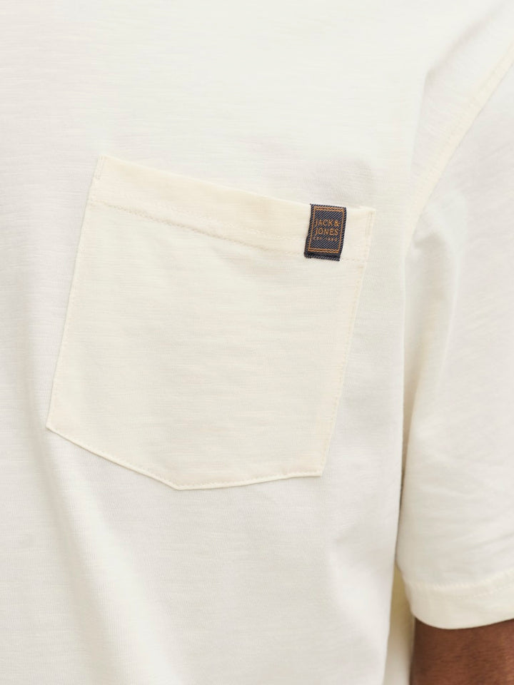Jjedover Slub Tee Ss Noos - Ecru
