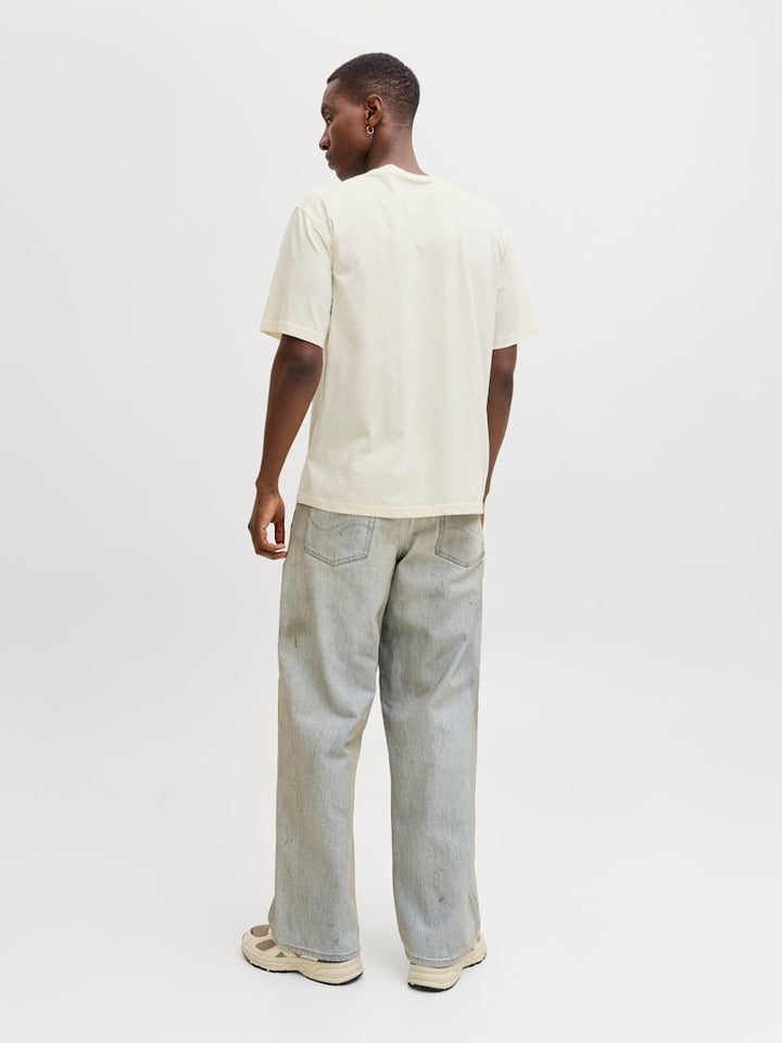 Jjedover Slub Tee Ss Noos - Ecru