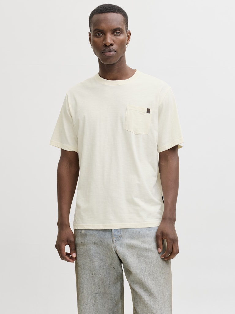 Jjedover Slub Tee Ss Noos - Ecru