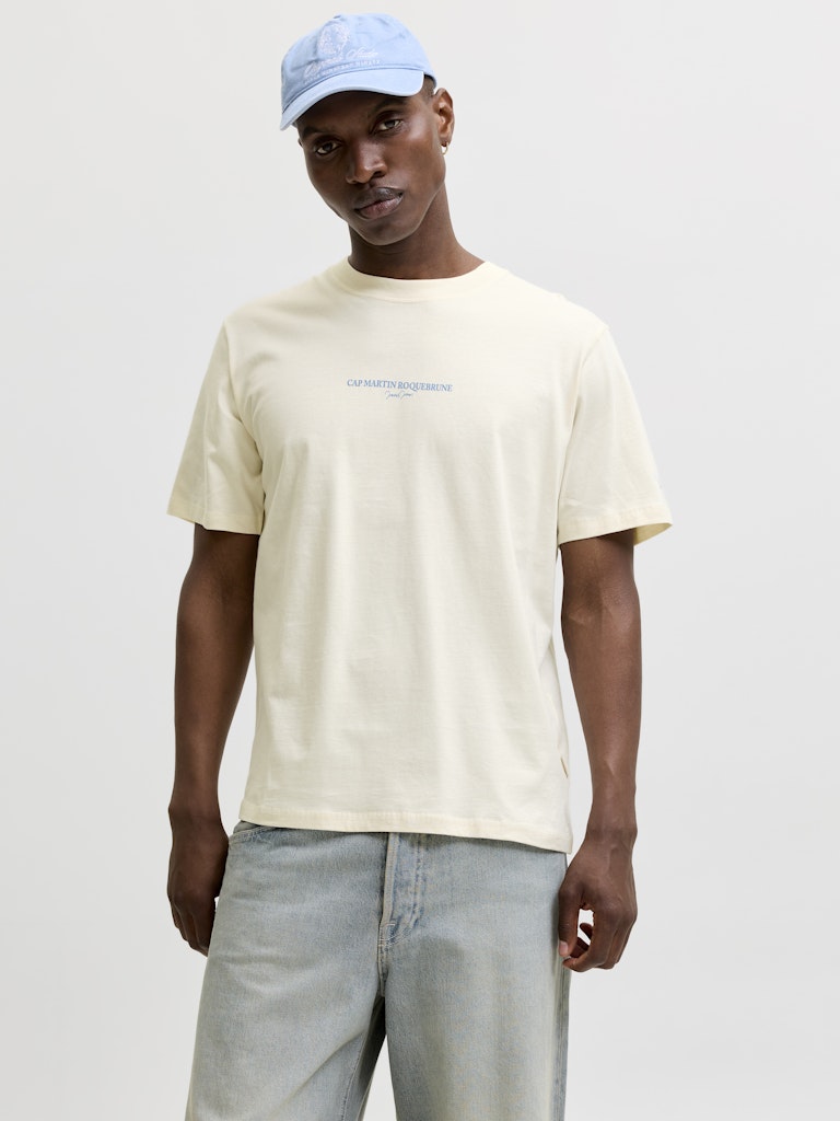 Jorhyeres Back Element Tee Ss Crew - Ecru