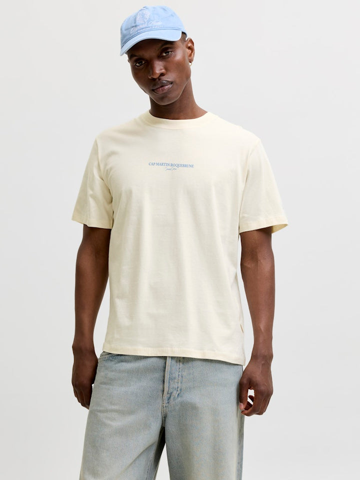 Jorhyeres Back Element Tee Ss Crew - Ecru