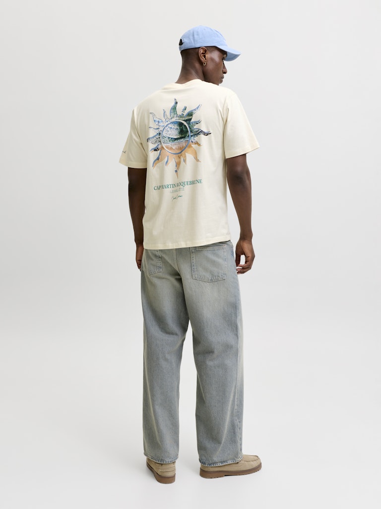 Jorhyeres Back Element Tee Ss Crew - Ecru
