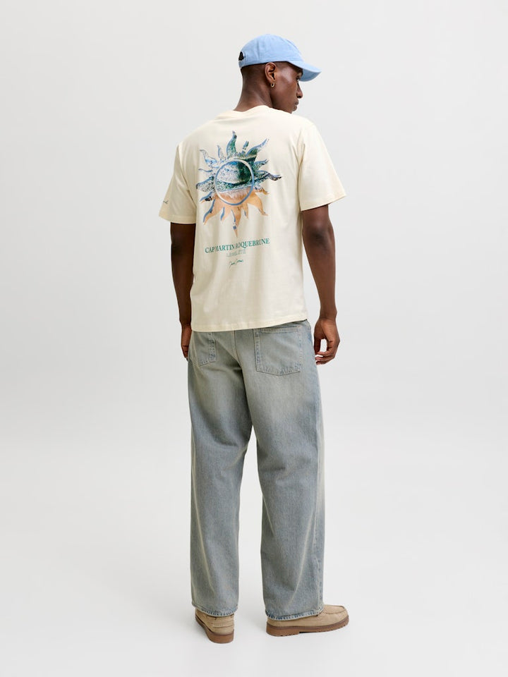 Jorhyeres Back Element Tee Ss Crew - Ecru