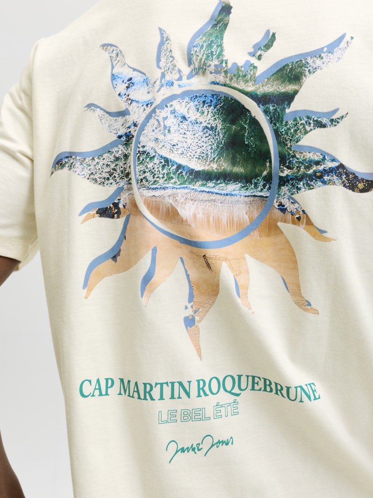 Jorhyeres Back Element Tee Ss Crew - Ecru