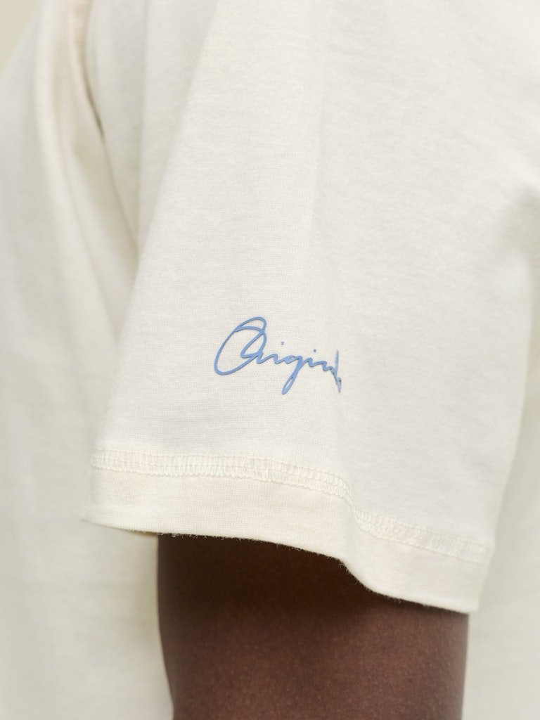 Jorhyeres Back Element Tee Ss Crew - Ecru