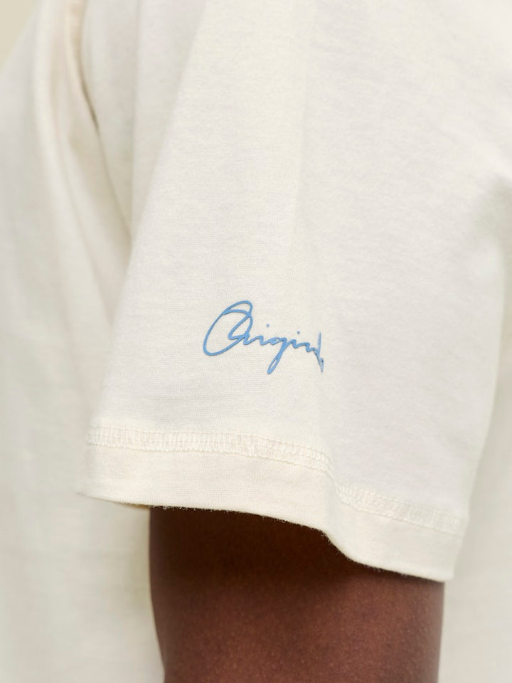 Jorhyeres Back Element Tee Ss Crew - Ecru