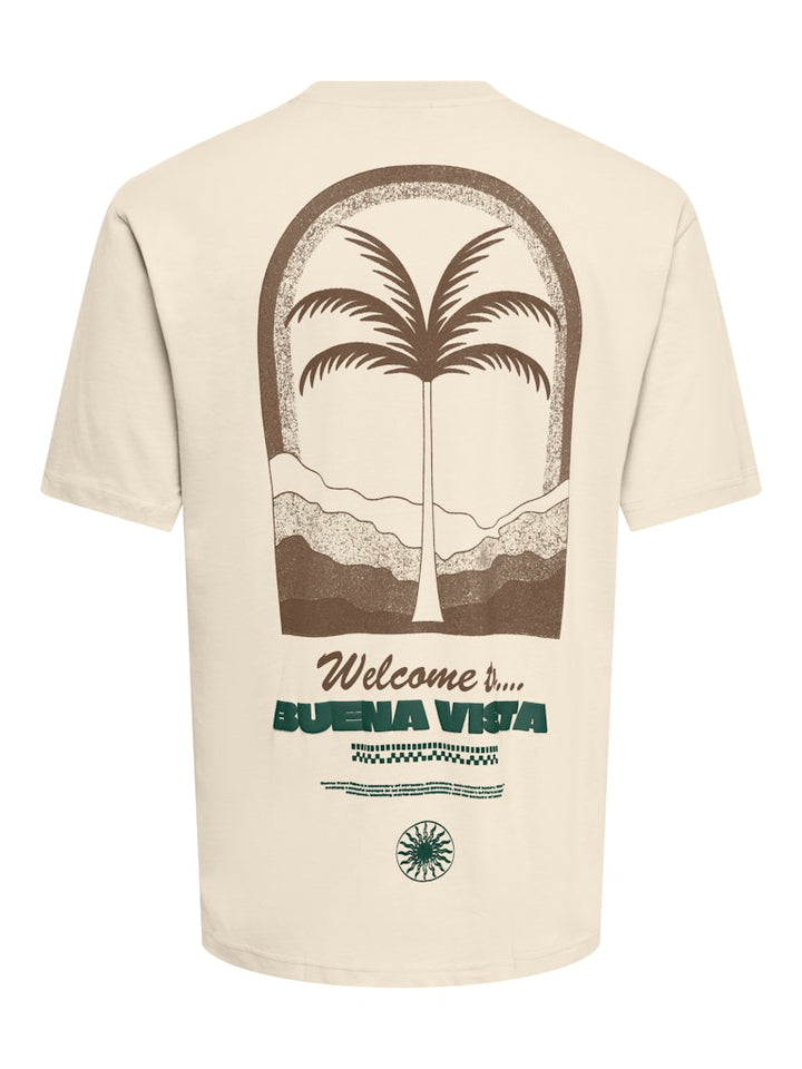 Onskiki Life Rlx Ss Tee - Ecru
