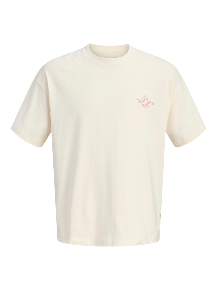 Jorsanremo Back Tee Ss Crew Neck Sn - Ecru