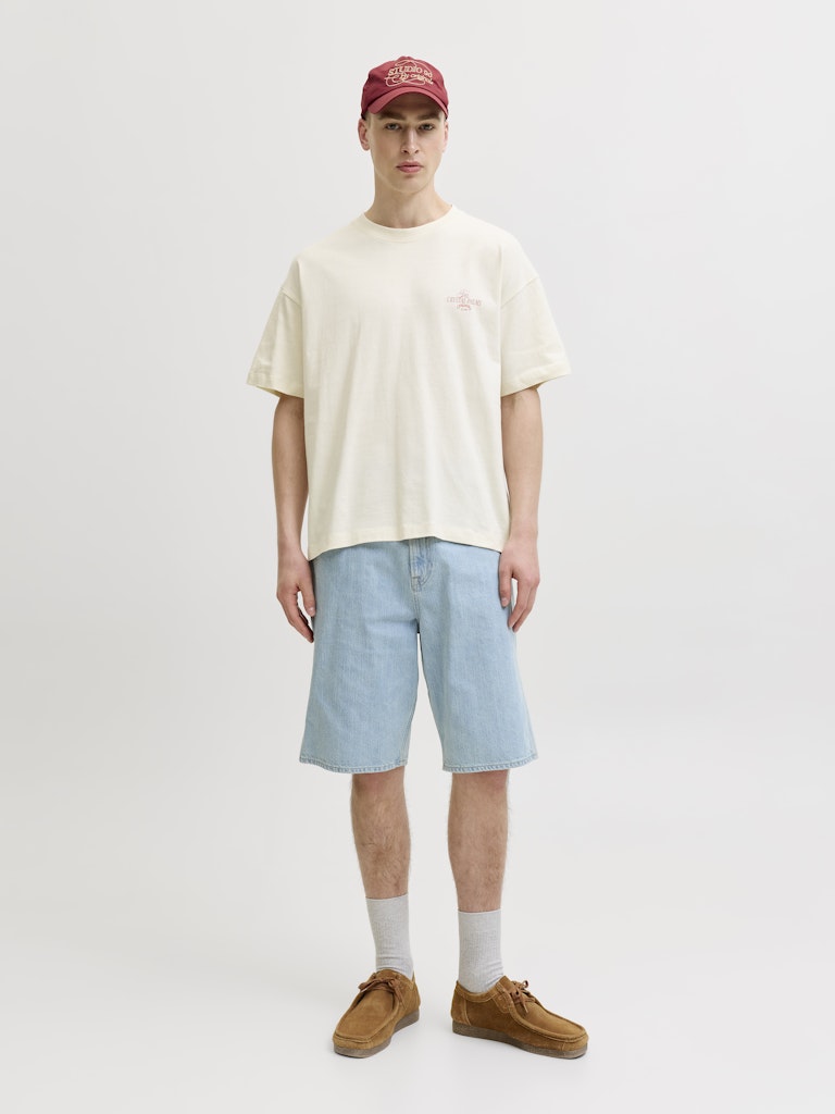 Jorsanremo Back Tee Ss Crew Neck Sn - Ecru