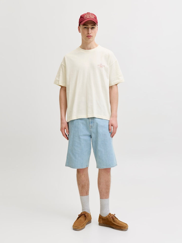 Jorsanremo Back Tee Ss Crew Neck Sn - Ecru