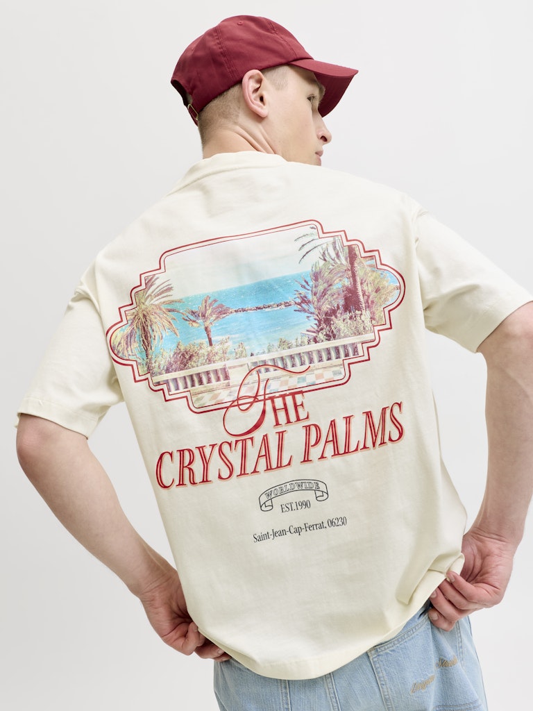 Jorsanremo Back Tee Ss Crew Neck Sn - Ecru