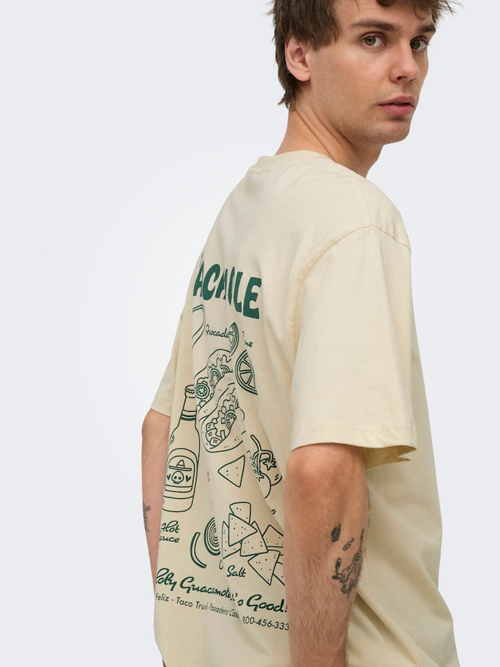 Onschef Life Rlx Ss Tee - Ecru
