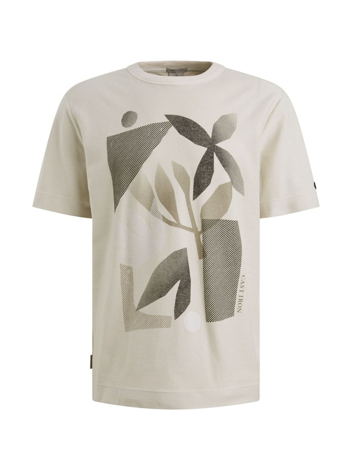 Short Sleeve R-neck Regular Fit Tw - Ecru