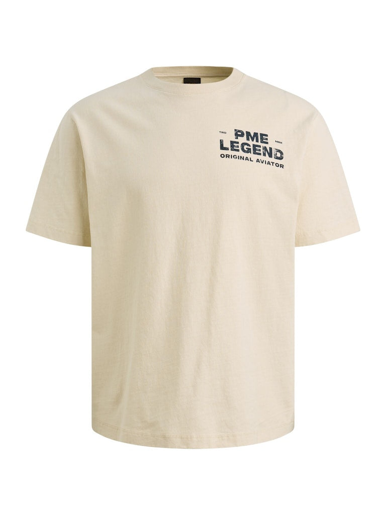 Short Sleeve R-neck Heavy Open End - Ecru