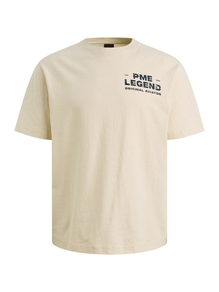 Short Sleeve R-neck Heavy Open End - Ecru
