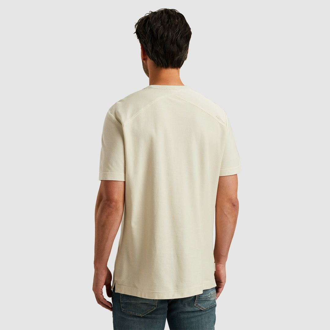 Short Sleeve R-neck Regular Fit Tw - Ecru