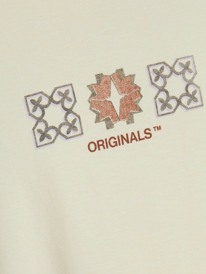 Jornoho Pattern Tee Ss Crew Neck - Beige