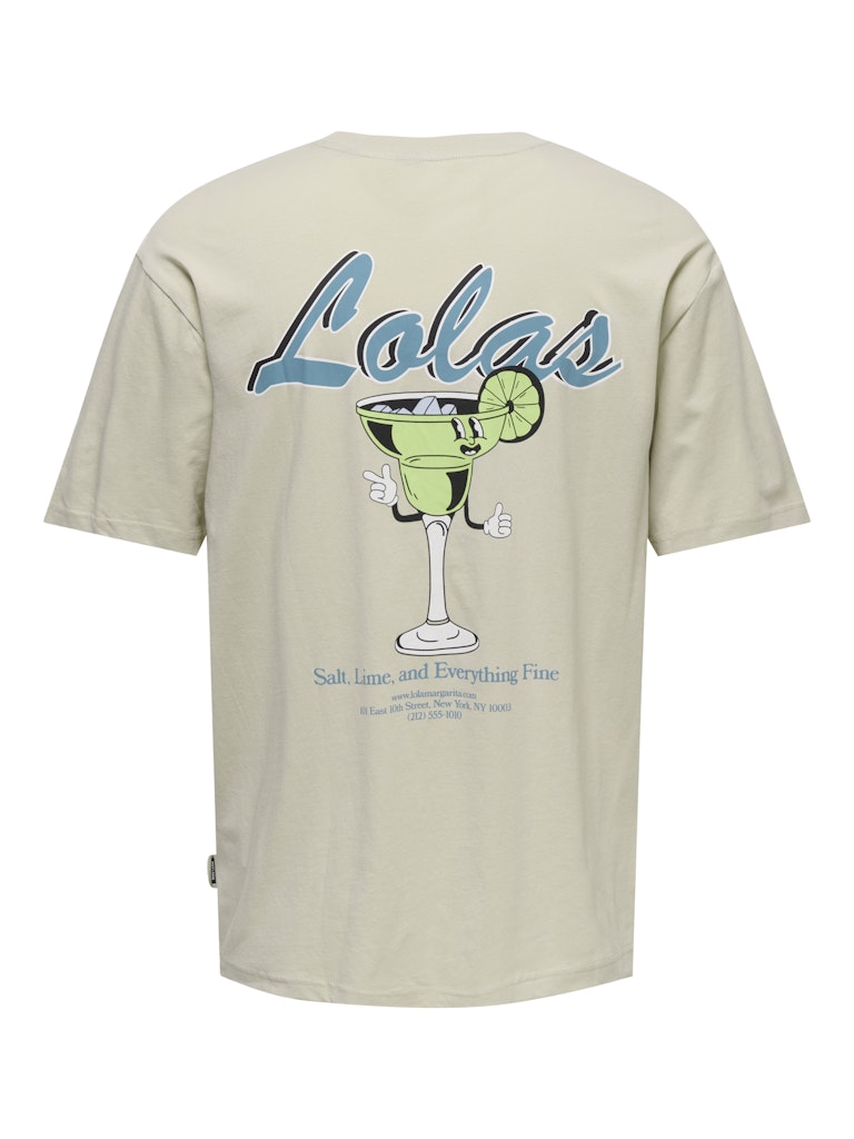 Onskeane Rlx Ss Print Tee Noos - Beige