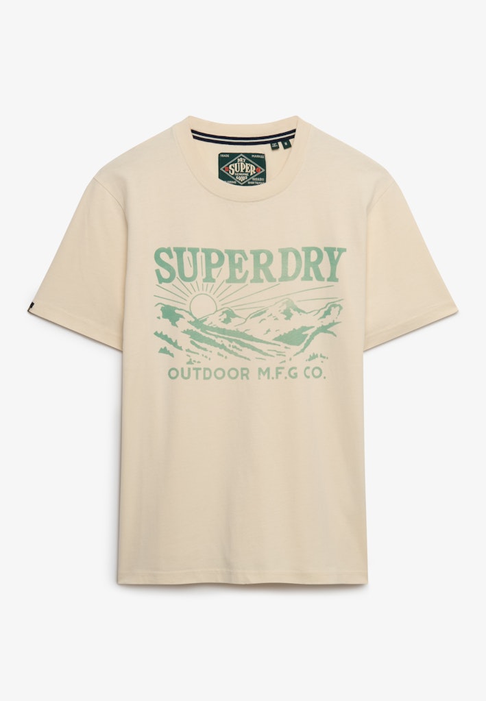 Retro Outdoor Relaxed Tee - Beige