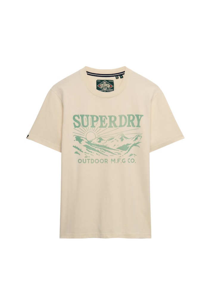 Retro Outdoor Relaxed Tee - Beige