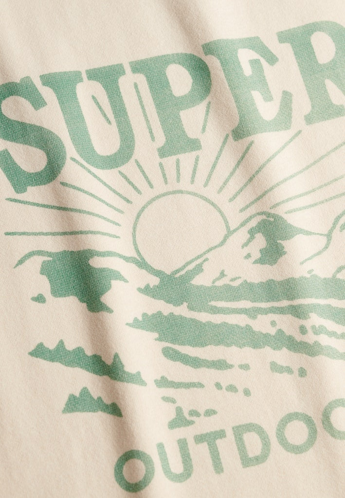 Retro Outdoor Relaxed Tee - Beige