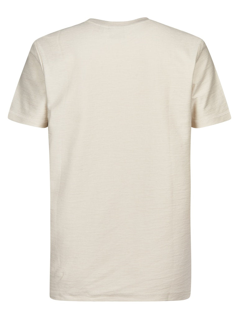 Men T-shirt Ss - Beige