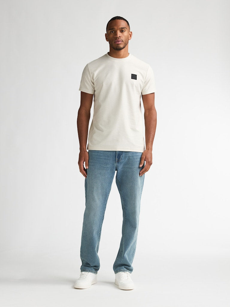 Men T-shirt Ss - Beige