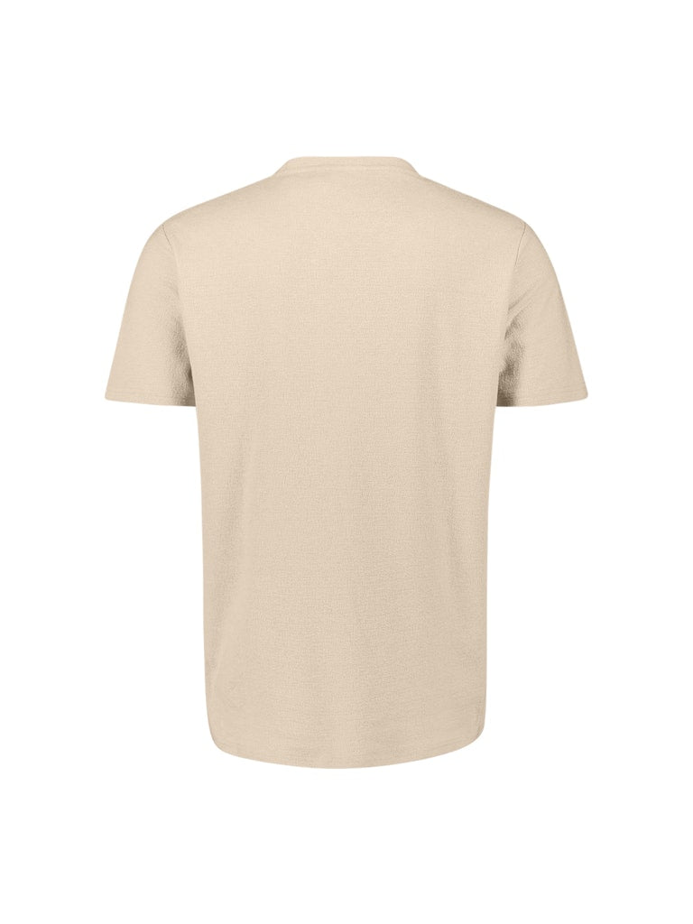 T-shirt Crewneck Solid Jacquard - Beige