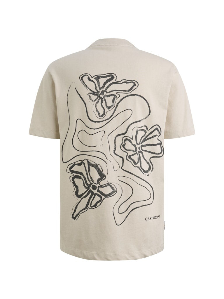 Short Sleeve R-neck Regular Fit Si - Beige