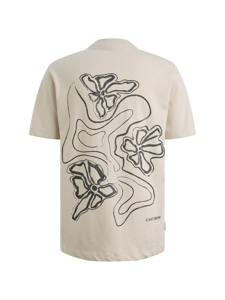 Short Sleeve R-neck Regular Fit Si - Beige
