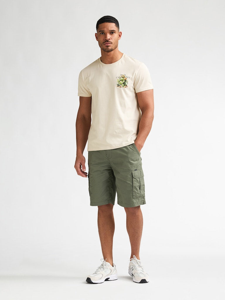Men T-shirt Ss - Beige