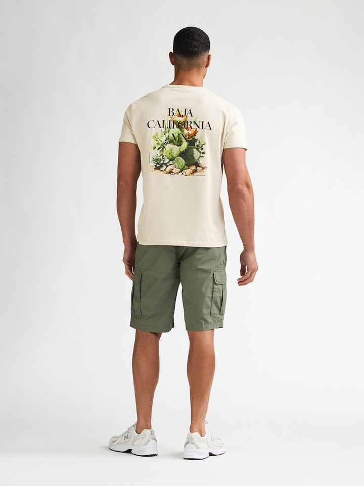 Men T-shirt Ss - Beige