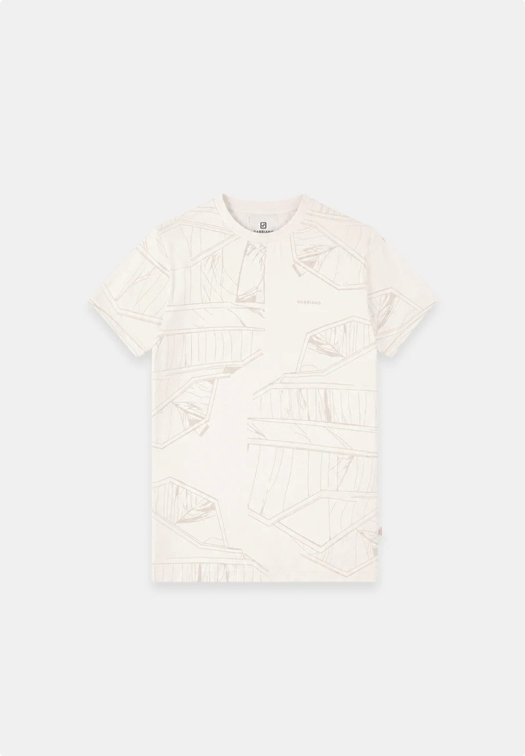 T-shirt Korte Mouw Met Allover Print - Ecru Dessin