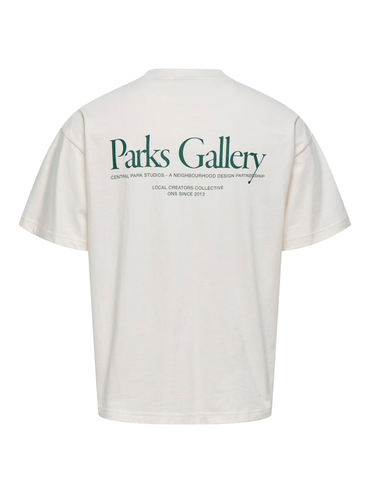 Onsparker Ss Loose Tee - Wit Dessin