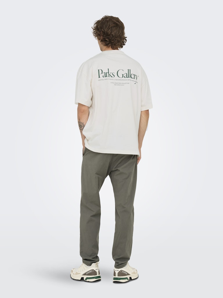Onsparker Ss Loose Tee - Wit Dessin