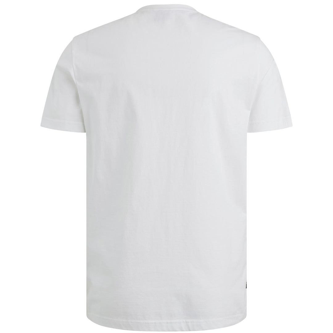 Short Sleeve R-neck Single Jersey - Wit Dessin
