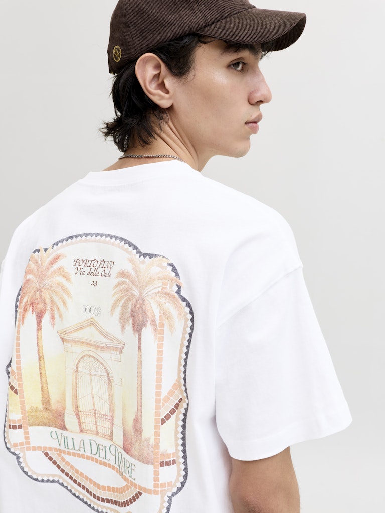 Jorcotedazur Photoback Tee Ss Cn - Wit Dessin