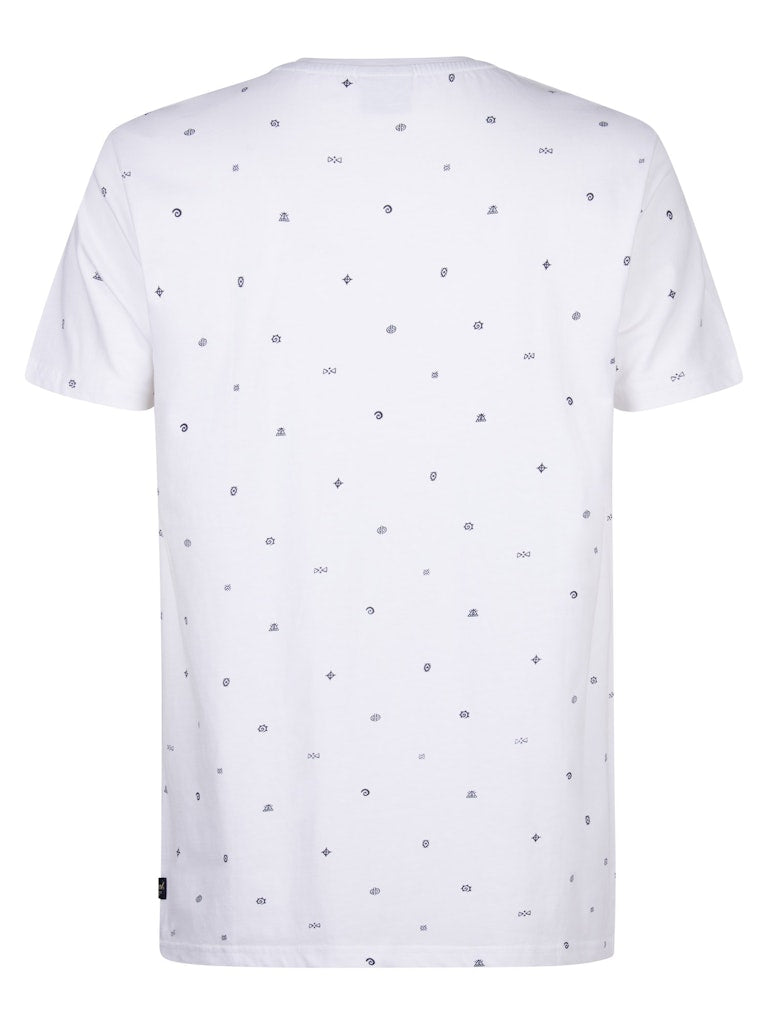 Men T-shirt Ss Aop - Wit Dessin