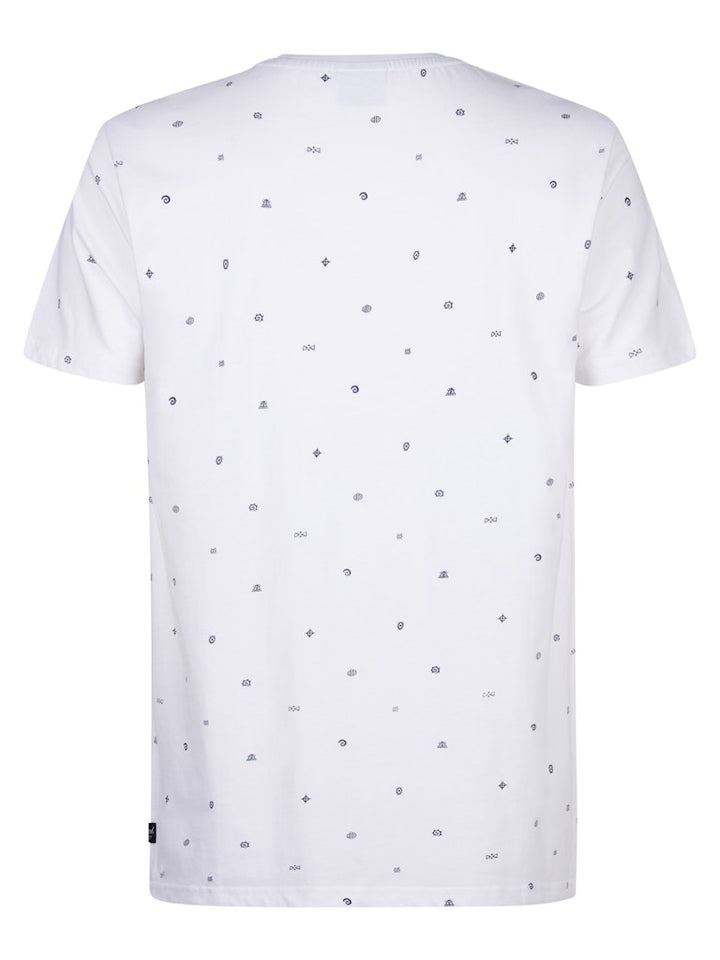 Men T-shirt Ss Aop - Wit Dessin